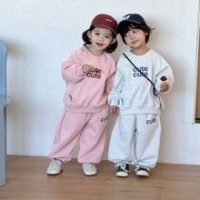 將圖片載入圖庫檢視器 CZ260828TG-春秋季韓版可愛圓領休閒兩件套
