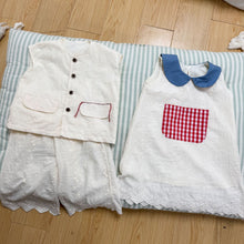 將圖片載入圖庫檢視器 XZ260934TG-夏季｜純棉刺繡｜背心連衣裙套裝
