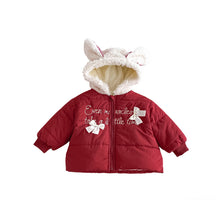 Load image into Gallery viewer, ZDW5704LS-冬季蝴蝶結棉服｜中國風拜年連帽款
