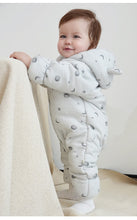 將圖片載入圖庫檢視器 D25293LS-冬季北歐風夾棉熊耳多連帽外出連體衣
