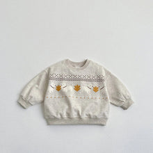 將圖片載入圖庫檢視器 625350SE-秋季韓版聖誕寬鬆圓領百搭長袖上衣
