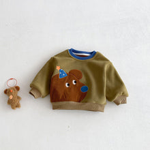 Load image into Gallery viewer, ZDY5217SE-冬季可愛動物貼布套頭長袖上衣&amp;保暖長褲

