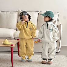 將圖片載入圖庫檢視器 CZ260694TG-春秋季拉鍊立領寬鬆運動兩件套
