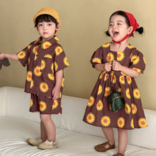 將圖片載入圖庫檢視器 XZ260812TG-夏季度假風兄妹洋裝套裝
