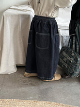 Load image into Gallery viewer, 25Q09PA-春季拼接寬鬆直筒牛仔長褲
