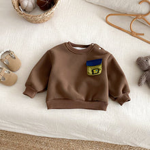 Load image into Gallery viewer, ZDY5305SE-冬季撞色口袋加絨長袖上衣
