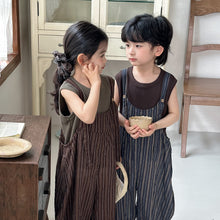 Load image into Gallery viewer, 26X09SE-夏季｜坑條無袖｜兒童寬鬆背心T恤
