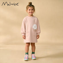 Load image into Gallery viewer, 10606DS-秋冬花朵口袋洋裝
