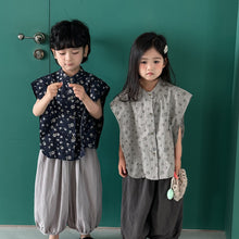 Load image into Gallery viewer, 26X02SE-夏季｜碎花無袖｜兒童薄款襯衫
