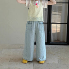 Load image into Gallery viewer, 2025X48PA-Summer Korean solid color casual wide denim pants
