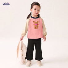 將圖片載入圖庫檢視器 2172TG-Little maven歐美秋季立體娃娃拼色長袖兩件套
