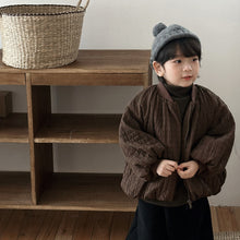 將圖片載入圖庫檢視器 25D48SE-冬季格紋棉服外套｜加厚保暖麵包服
