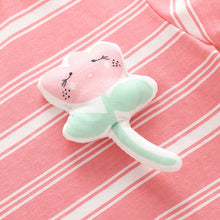 將圖片載入圖庫檢視器 111032TG-夏季條紋短袖兩件套裝
