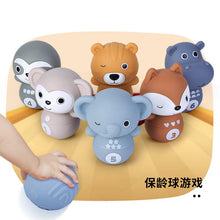 Load image into Gallery viewer, 50305AC-Baby educational soft rubber building blocks bowling hand catch ball
