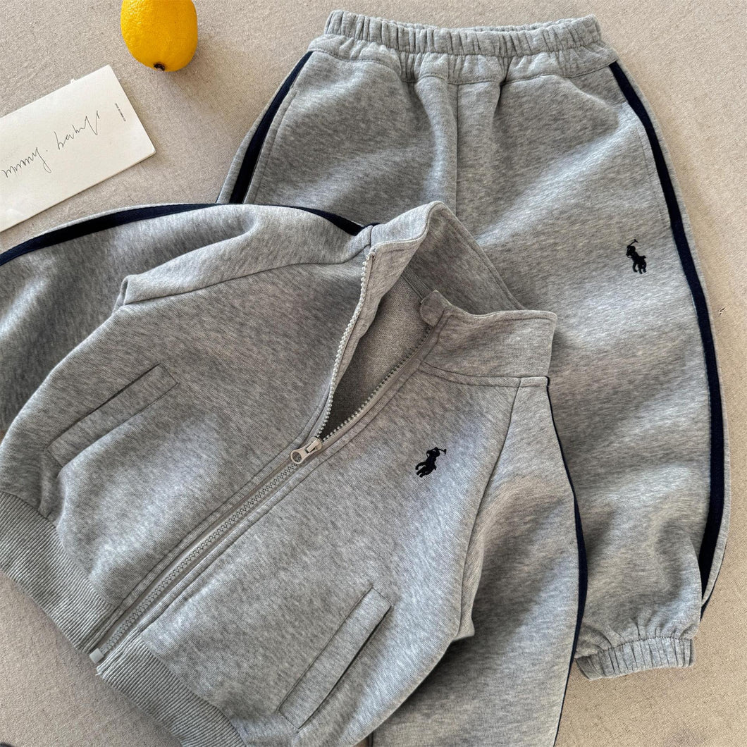 50198TG-秋季男女童刺繡衛衣運動兩件套潮