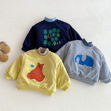將圖片載入圖庫檢視器 ZDY5259SE-冬季卡通衛衣｜半高領加厚上衣
