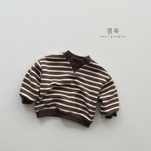 Load image into Gallery viewer, 23157SE-Winter children&#39;s one-piece fleece striped casual top
