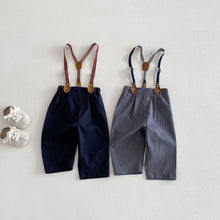 Load image into Gallery viewer, ZCY6094LS-春季條紋領結襯衫&amp;背帶褲
