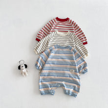 Load image into Gallery viewer, ZCL6183LS-春季條紋長袖連體爬服
