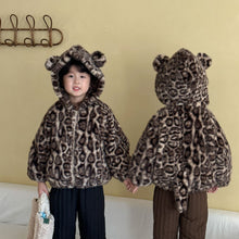 Load image into Gallery viewer, DW250620SE-冬季豹紋仿兔毛加厚外套
