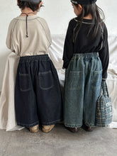 Load image into Gallery viewer, 25Q09PA-春季拼接寬鬆直筒牛仔長褲
