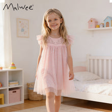 將圖片載入圖庫檢視器 9357DS-夏季紗裙圓領連衣裙
