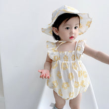 Load image into Gallery viewer, K2184LS-夏日嬰小清新吊帶包屁衣送帽子
