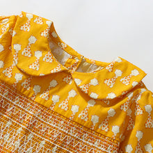 Load image into Gallery viewer, GS0035DS-Autumn European and American Girls Cotton Lapel Long Sleeve Floral Dress 
