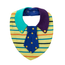 Load image into Gallery viewer, 71708AC-Baby gentleman bow tie shape pure cotton dress bibs [two pieces minimum order]
