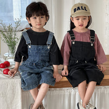 將圖片載入圖庫檢視器 25X49LS-夏季｜貓鬚牛仔｜背帶連體褲
