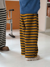 將圖片載入圖庫檢視器 2025D204PA-冬季條紋針織加厚休閒直筒長褲
