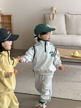 將圖片載入圖庫檢視器 CZ260694TG-春秋季拉鍊立領寬鬆運動兩件套
