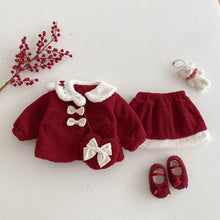 將圖片載入圖庫檢視器 ZDT5240TG冬季娃娃領拜年套裝｜加厚兩件式
