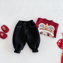 將圖片載入圖庫檢視器 ZDK5674PA-冬季韓版加絨束腳休閒牛仔褲
