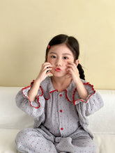 Load image into Gallery viewer, QJ250557TG-秋季兒童棉紗長袖居家兩件套&amp;女童大翻領居家套裝
