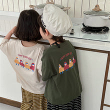 將圖片載入圖庫檢視器 24X06SE-夏季後背四小人印花短袖T
