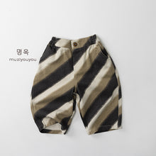 將圖片載入圖庫檢視器 26029PA-春季條紋寬鬆休閒長褲
