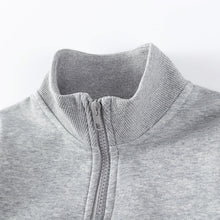 Load image into Gallery viewer, c071SE-Little maven歐美秋季高領拉鍊拼布刺繡動物上衣&amp;口袋長褲
