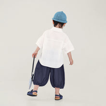 Load image into Gallery viewer, S095SE-夏日提花白色短袖襯衫
