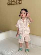 Load image into Gallery viewer, XJ260888JG-夏季｜條紋居家｜睡衣套裝
