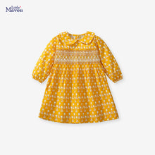 Load image into Gallery viewer, GS0035DS-Autumn European and American Girls Cotton Lapel Long Sleeve Floral Dress 

