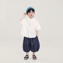 Load image into Gallery viewer, S095SE-夏日提花白色短袖襯衫
