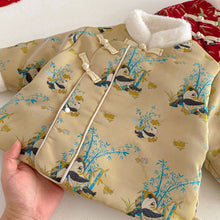 Load image into Gallery viewer, ZDW5646SE-冬季熊貓拜年棉服｜中國風斜襟款
