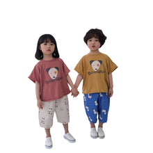 Load image into Gallery viewer, 24084SE-Summer Korean style dog print short-sleeved top
