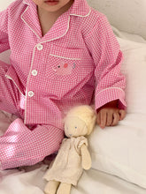 將圖片載入圖庫檢視器 CJ260869TG-春秋季兒童純棉格子家居兩件套
