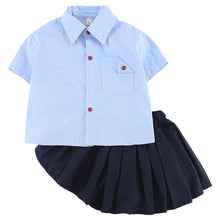 將圖片載入圖庫檢視器 XZ260715TG-夏季學院風襯衫套裝
