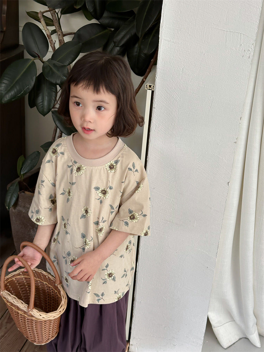 24X13SE-夏季短袖小花上衣