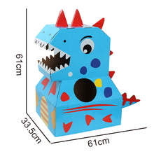 將圖片載入圖庫檢視器 6623AC-萬聖節穿戴式兒童紙盒飛機玩具紙箱恐龍DIY幼兒園手工製作戶外遊戲玩具
