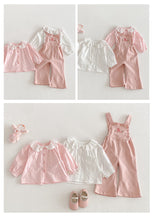 Load image into Gallery viewer, ZCK6067LS-春季刺繡背帶長褲&amp;娃娃上衣
