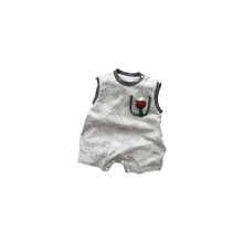 將圖片載入圖庫檢視器 622094LS-夏季｜涼感無袖塗鴉｜男童連身爬服
